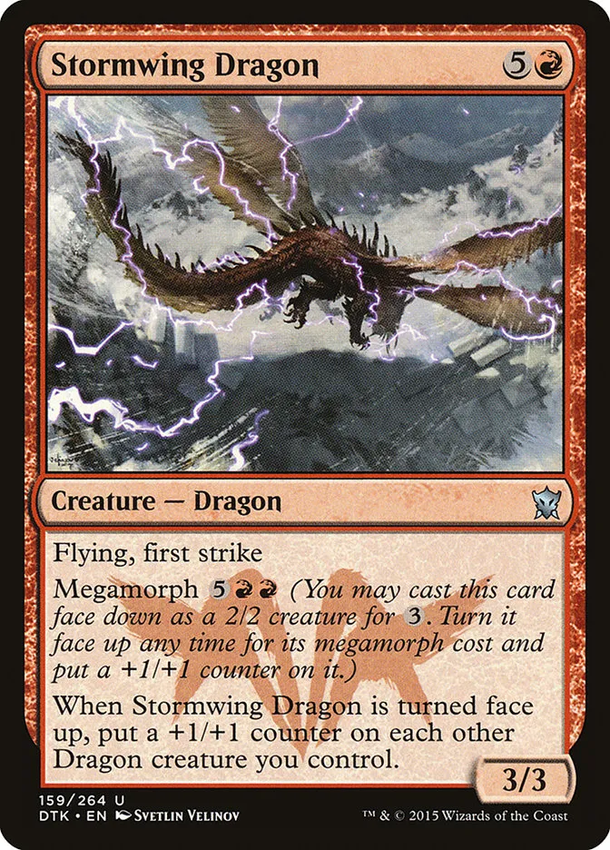 2015 Dragons of Tarkir Stormwing Dragon uncommon #159 uncommon card image