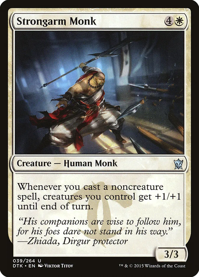 2015 Dragons of Tarkir Strongarm Monk uncommon #39 uncommon card image