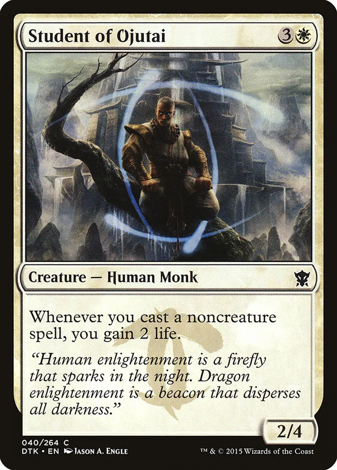 2015 Dragons of Tarkir Student of Ojutai common #40 common card image