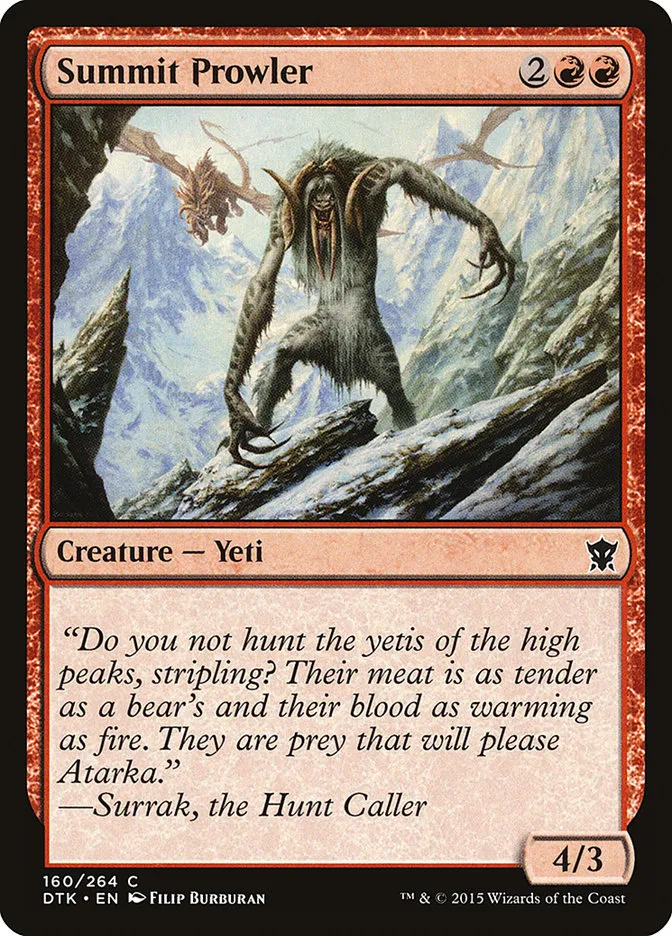 2015 Dragons of Tarkir Summit Prowler #160 common card image