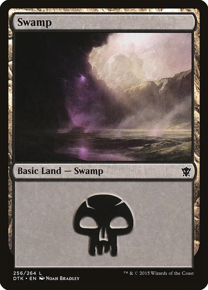 2015 Dragons of Tarkir Swamp #256 common card image