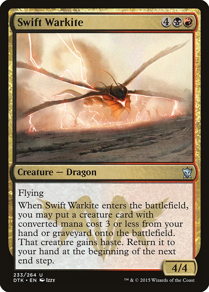 2015 Dragons of Tarkir Swift Warkite uncommon #233 uncommon card image