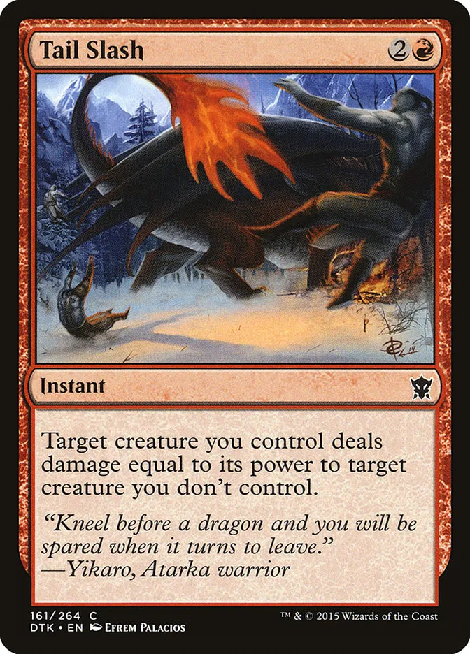2015 Dragons of Tarkir Tail Slash #161 common card image