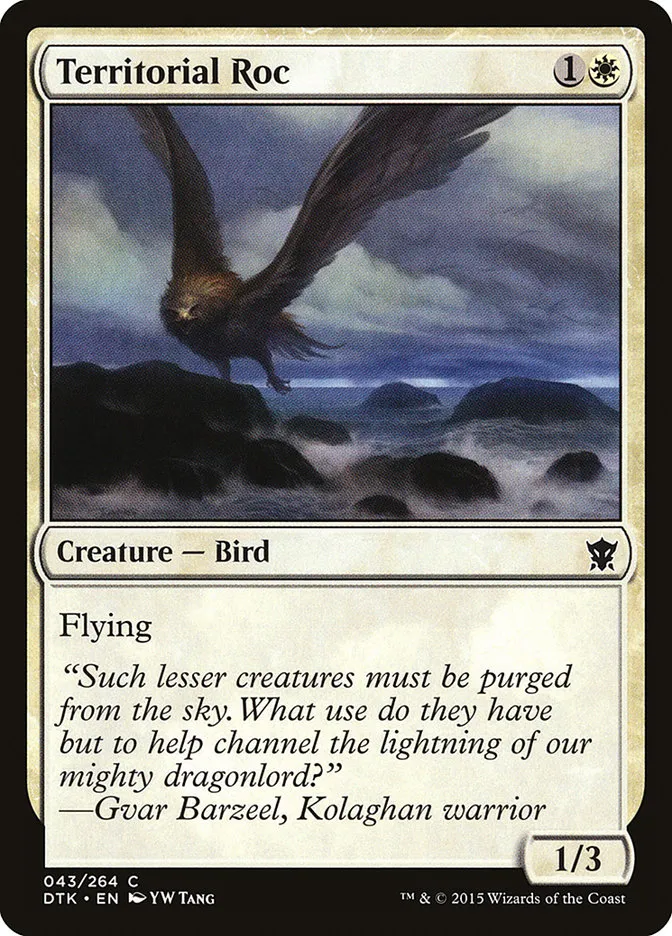 2015 Dragons of Tarkir Territorial Roc common #43 common card image