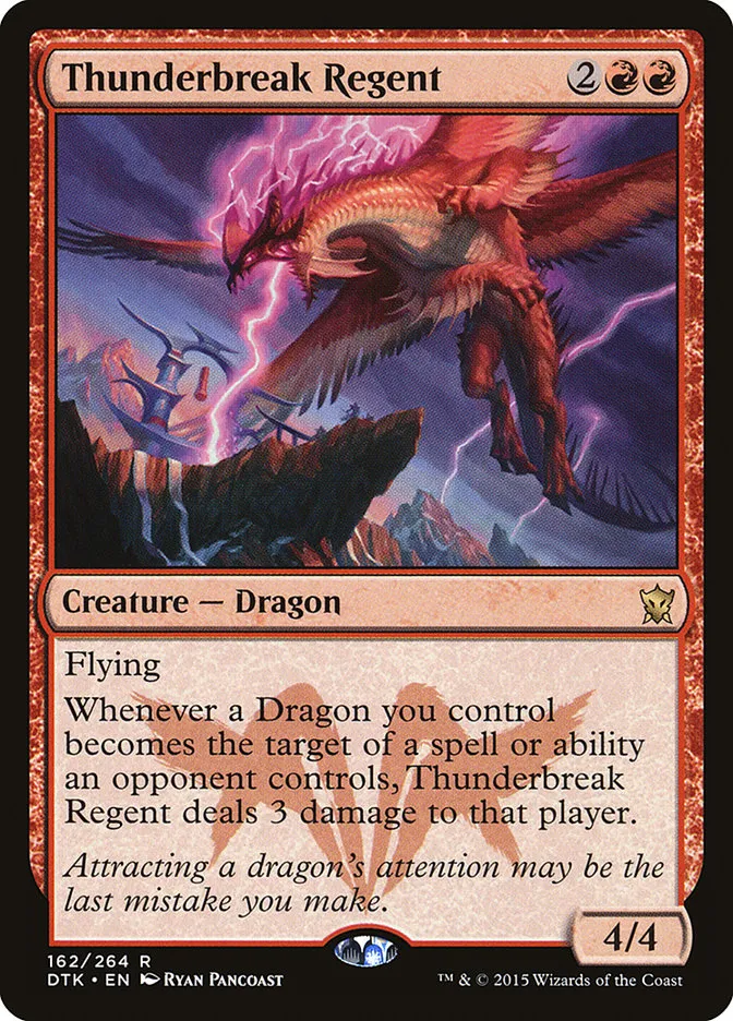 2015 Dragons of Tarkir Thunderbreak Regent [Foil] rare #162 rare card image