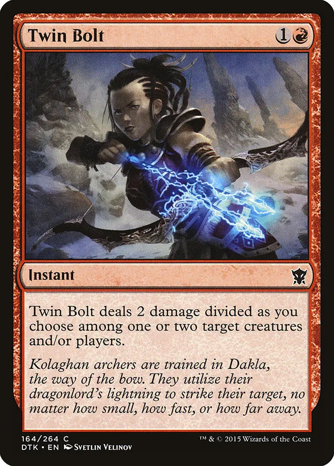 2015 Dragons of Tarkir Twin Bolt #164 common card image