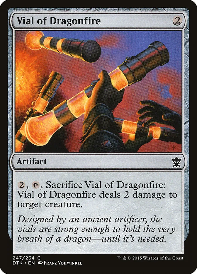 2015 Dragons of Tarkir Vial of Dragonfire #247 common card image