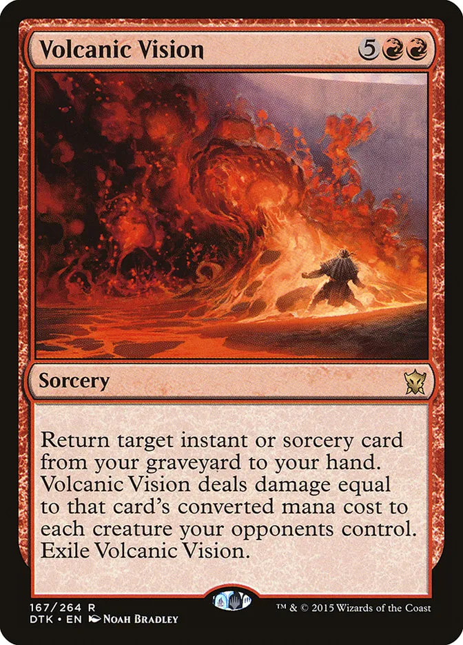 2015 Dragons of Tarkir Volcanic Vision rare #167 rare card image