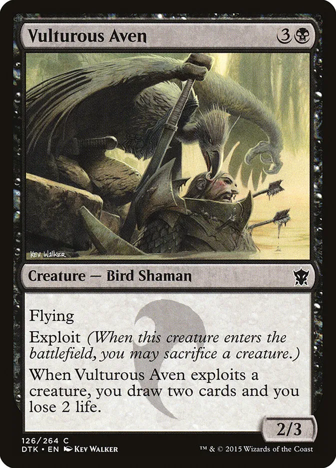 2015 Dragons of Tarkir Vulturous Aven #126 common card image
