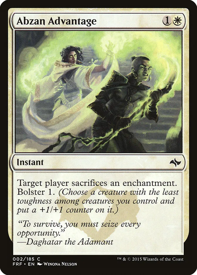 2015 Fate Reforged Abzan Advantage [Foil] common #2 common card image