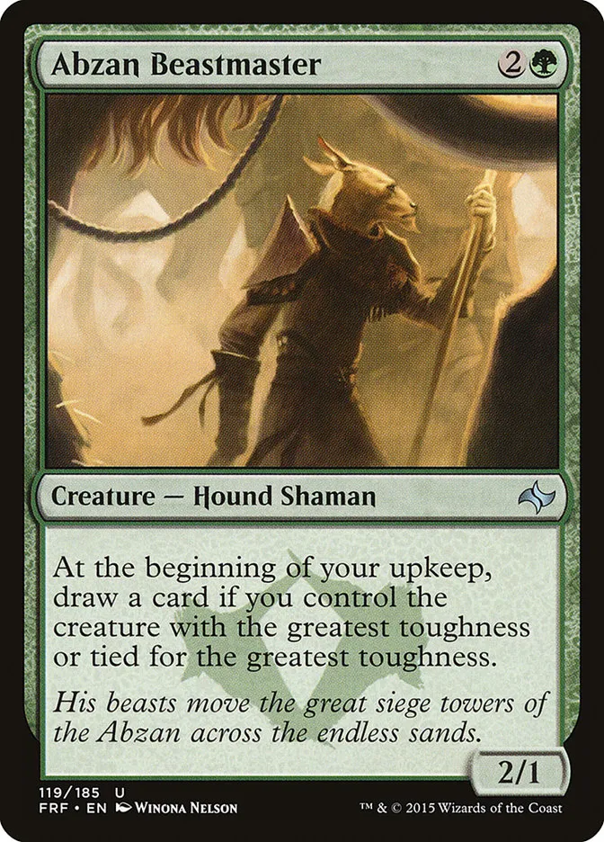 2015 Fate Reforged Abzan Beastmaster #119 uncommon card image