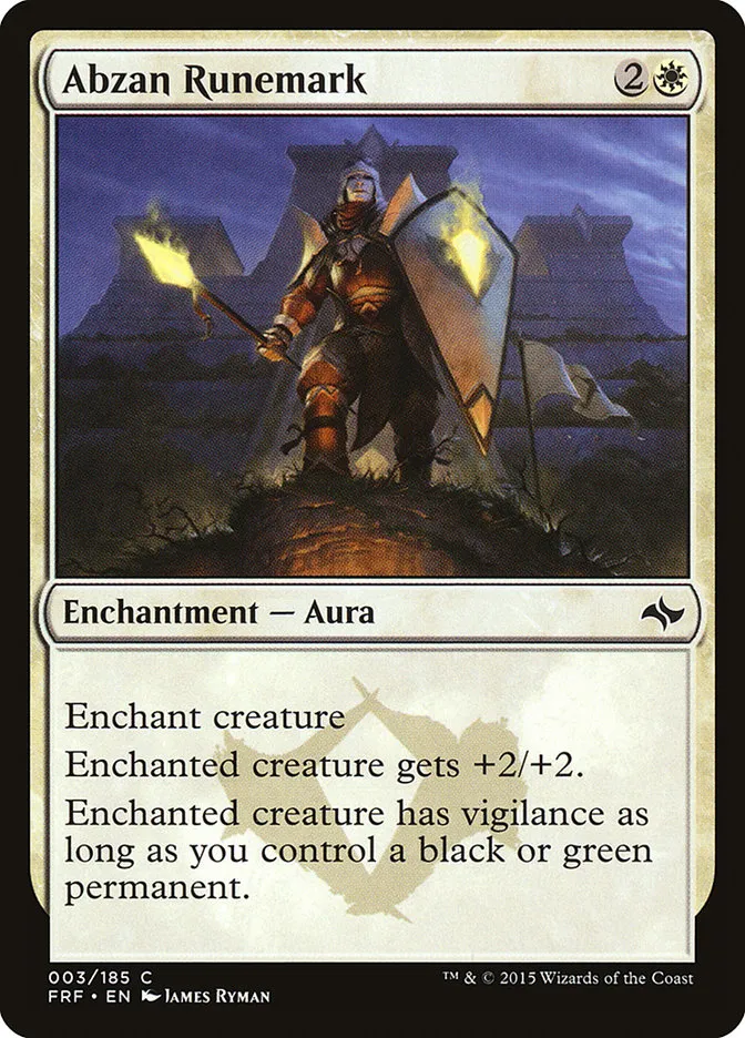 2015 Fate Reforged Abzan Runemark [Foil] common #3 common card image