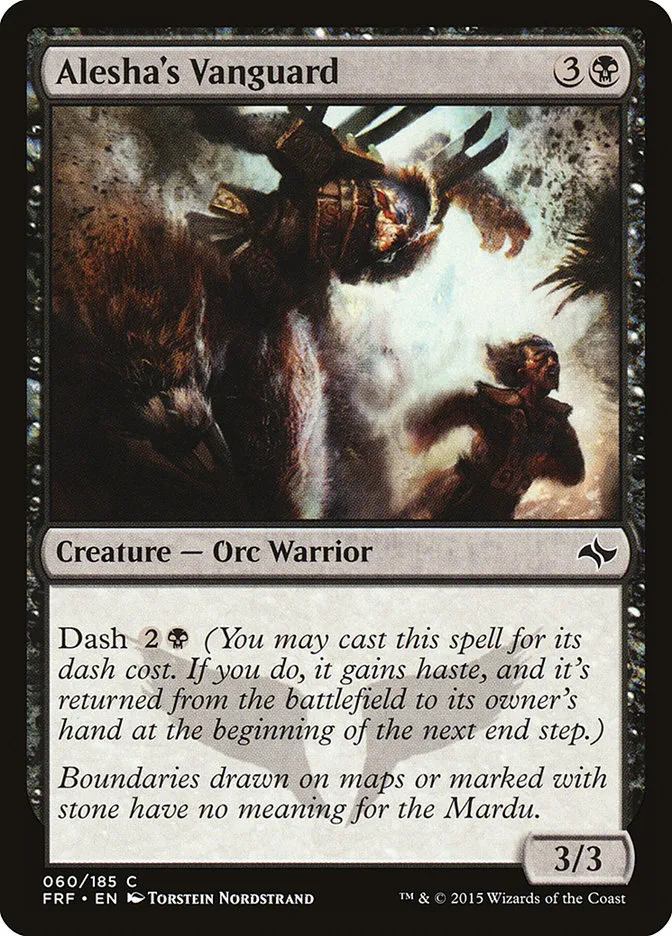 2015 Fate Reforged Alesha's Vanguard [Foil] common #60 common card image