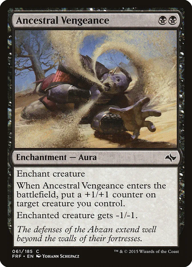 2015 Fate Reforged Ancestral Vengeance [Foil] common #61 common card image