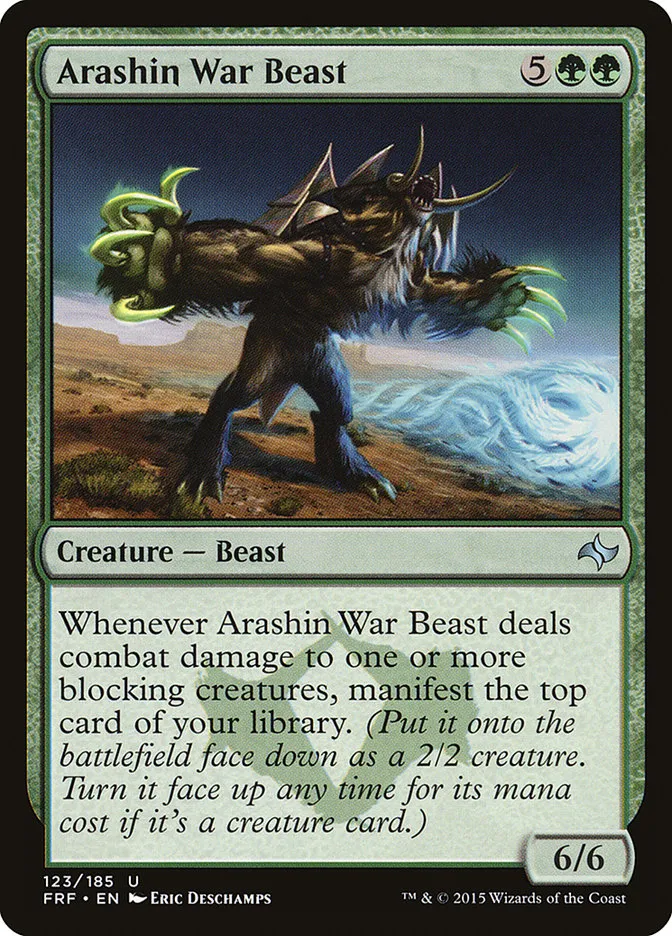 2015 Fate Reforged Arashin War Beast #123 uncommon card image