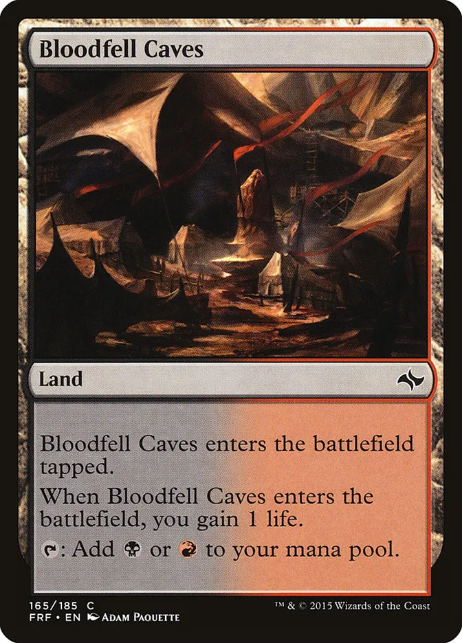 2015 Fate Reforged Bloodfell Caves #165 common card image
