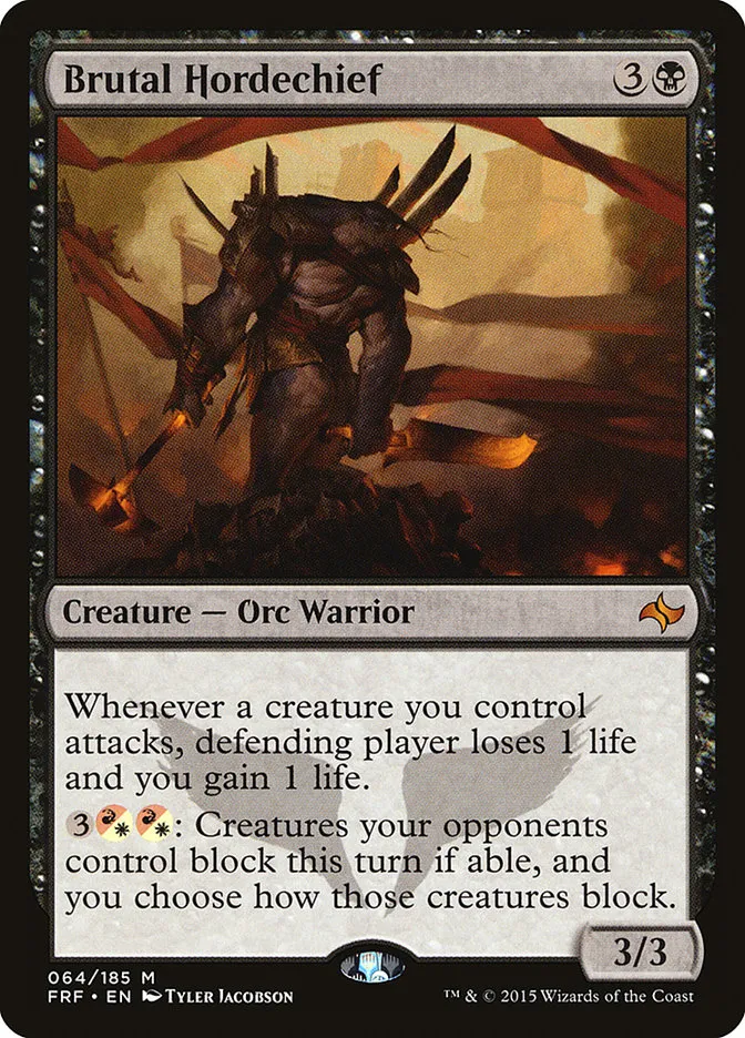 2015 Fate Reforged Brutal Hordechief [Foil] mythic #64 mythic card image