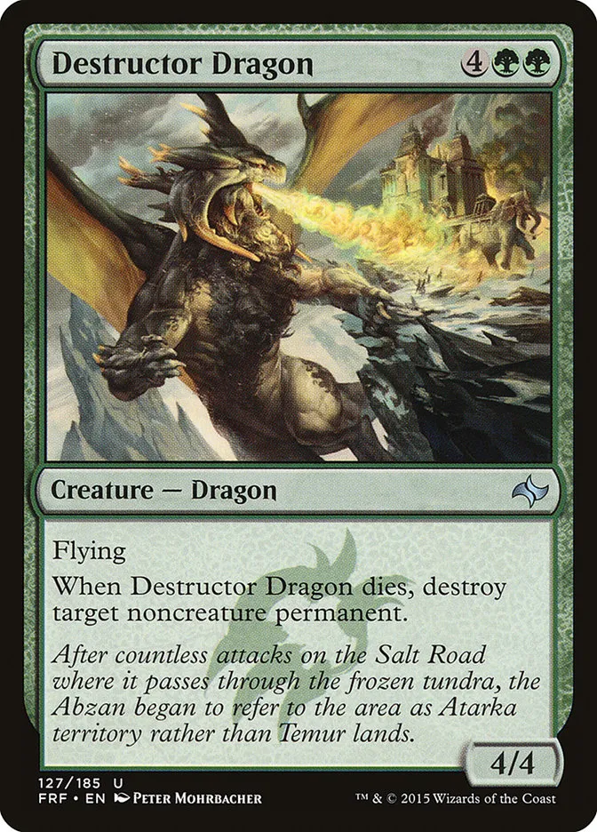 2015 Fate Reforged Destructor Dragon #127 uncommon card image