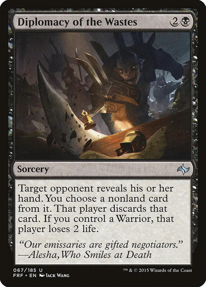 2015 Fate Reforged Diplomacy of the Wastes [Foil] uncommon #67 uncommon card image