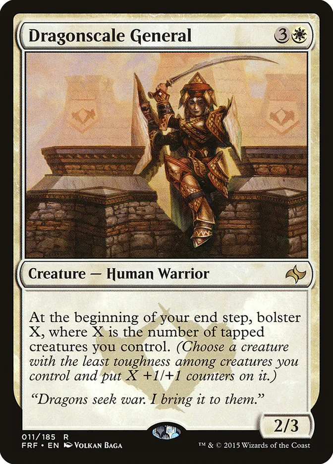 2015 Fate Reforged Dragonscale General [Foil] rare #11 rare card image