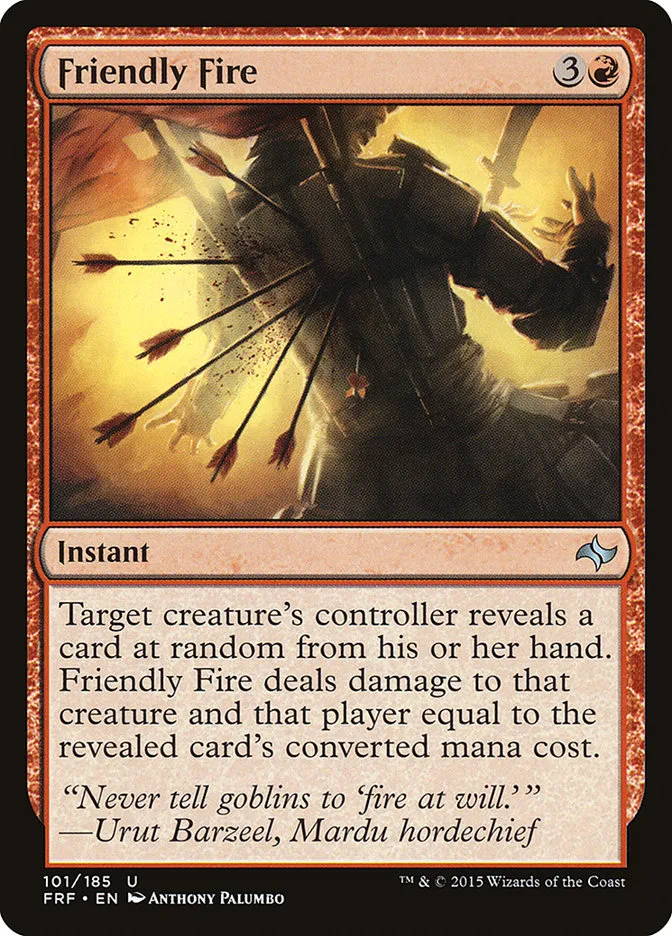 2015 Fate Reforged Friendly Fire uncommon #101 uncommon card image