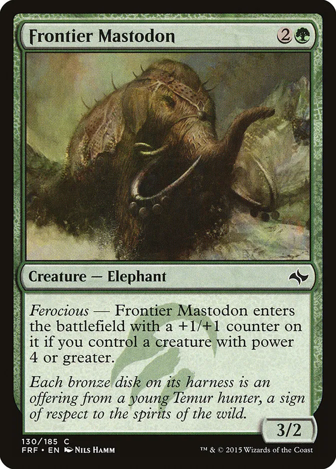 2015 Fate Reforged Frontier Mastodon #130 common card image