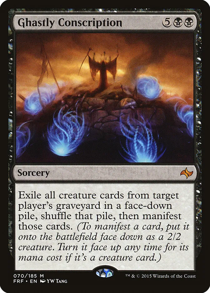 2015 Fate Reforged Ghastly Conscription [Foil] mythic #70 mythic card image