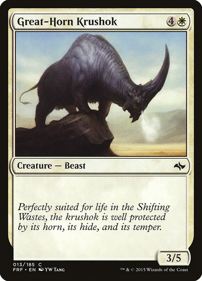 2015 Fate Reforged Great-Horn Krushok [Foil] common #13 common card image