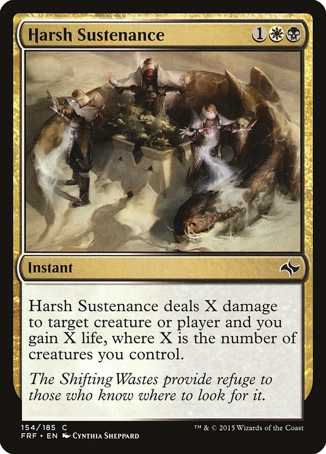 2015 Fate Reforged Harsh Sustenance #154 common card image
