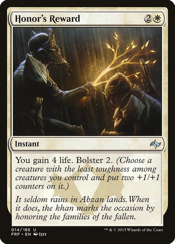 2015 Fate Reforged Honor's Reward [Foil] uncommon #14 uncommon card image