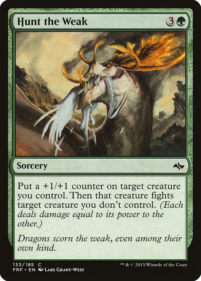 2015 Fate Reforged Hunt the Weak #133 common card image