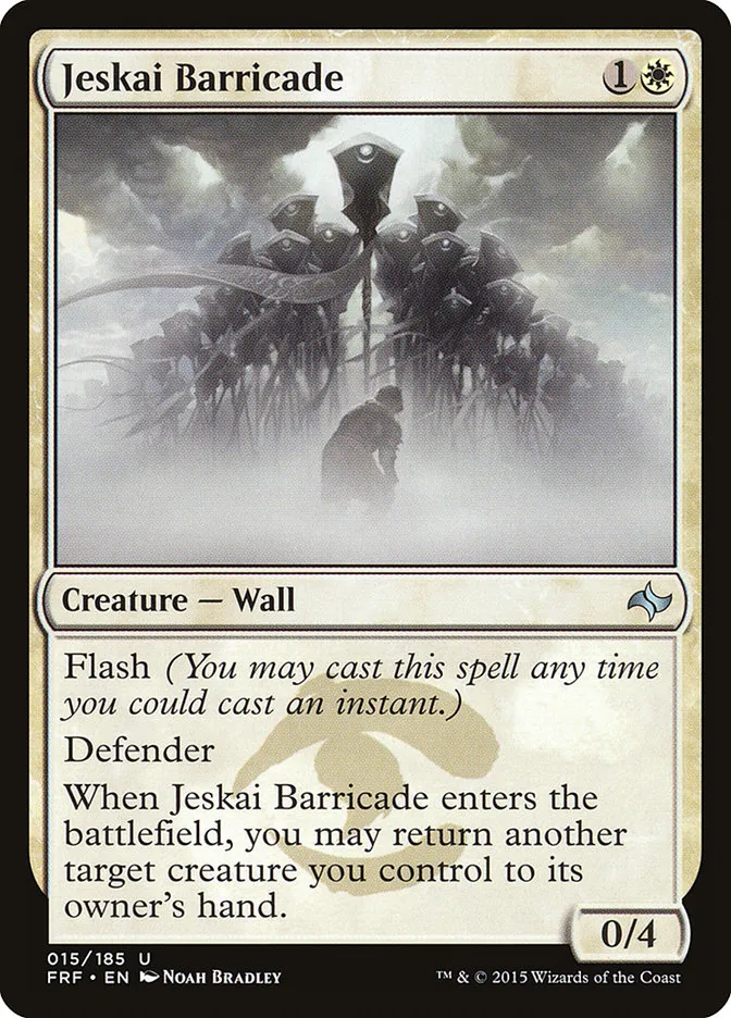 2015 Fate Reforged Jeskai Barricade [Foil] uncommon #15 uncommon card image