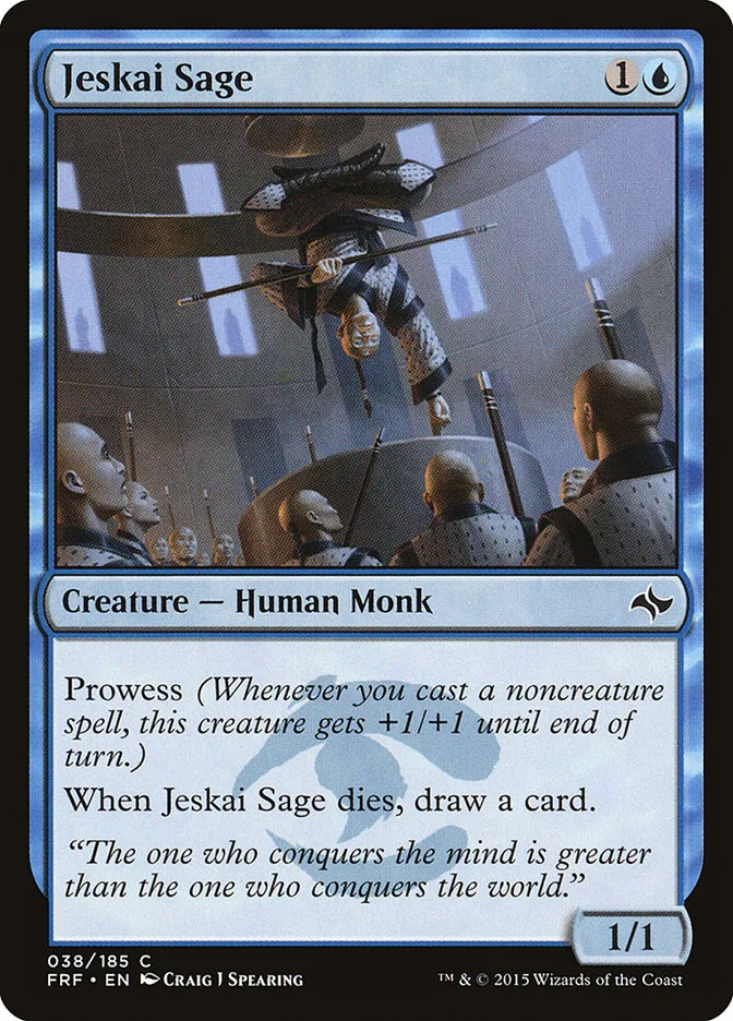 2015 Fate Reforged Jeskai Sage [Foil] common #38 common card image