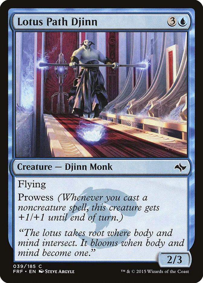 2015 Fate Reforged Lotus Path Djinn [Foil] common #39 common card image