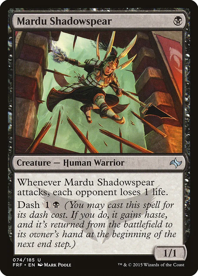 2015 Fate Reforged Mardu Shadowspear [Showcase] uncommon #74 uncommon card image