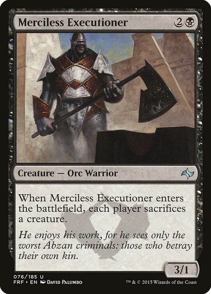 2015 Fate Reforged Merciless Executioner [Foil] uncommon #76 uncommon card image