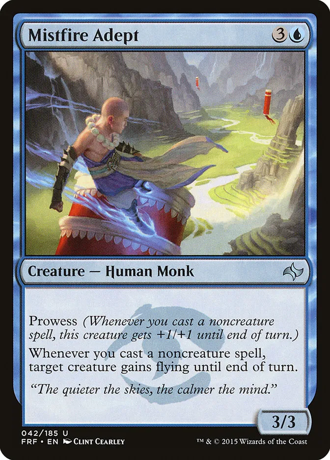 2015 Fate Reforged Mistfire Adept [Foil] uncommon #42 uncommon card image
