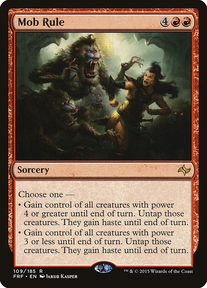 2015 Fate Reforged Mob Rule #109 rare card image