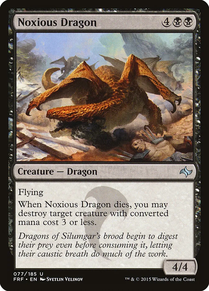 2015 Fate Reforged Noxious Dragon [Foil] uncommon #77 uncommon card image