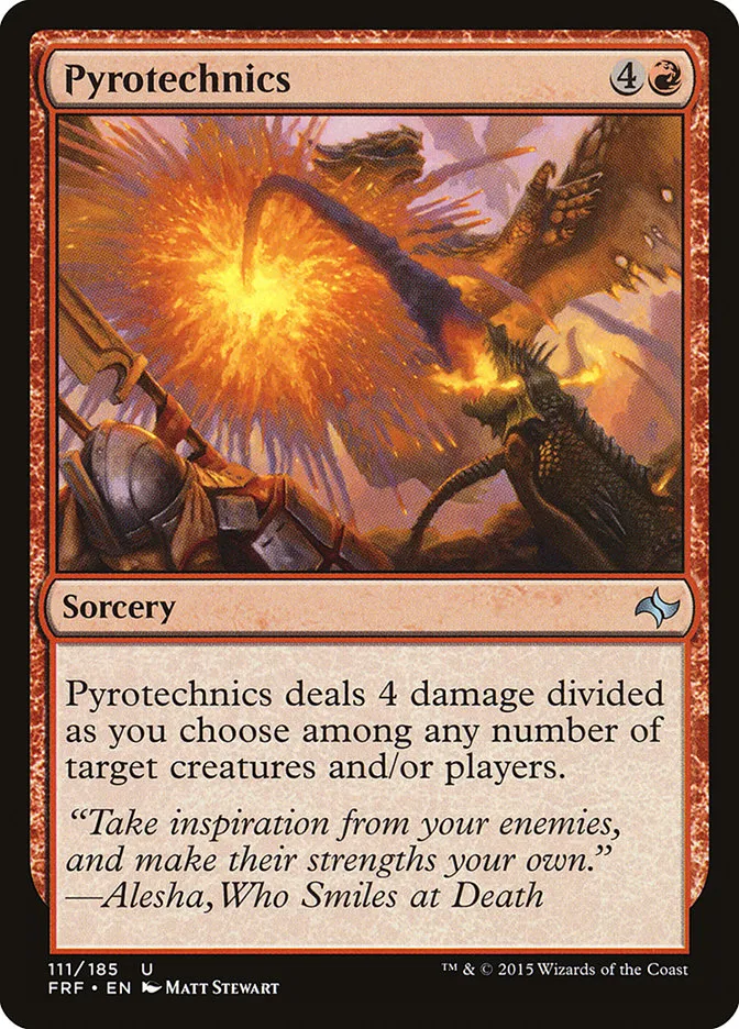 2015 Fate Reforged Pyrotechnics #111 uncommon card image