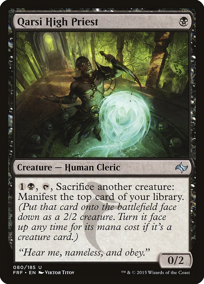 2015 Fate Reforged Qarsi High Priest [Foil] uncommon #80 uncommon card image