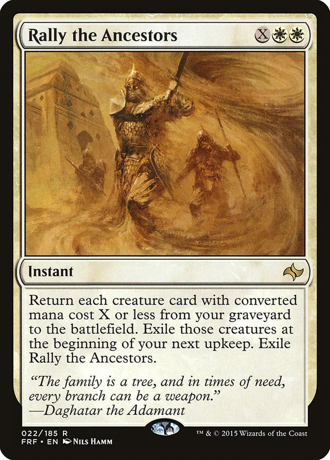 2015 Fate Reforged Rally the Ancestors [Foil] rare #22 rare card image