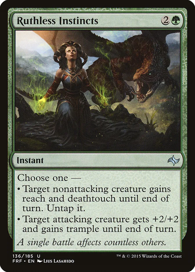2015 Fate Reforged Ruthless Instincts #136 uncommon card image
