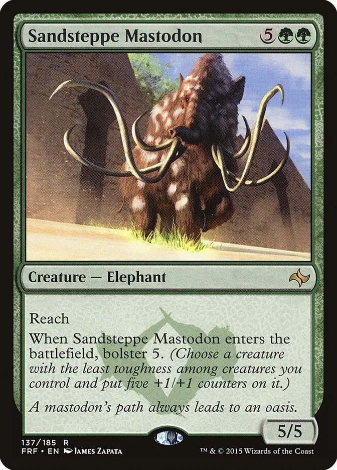 2015 Fate Reforged Sandsteppe Mastodon #137 rare card image