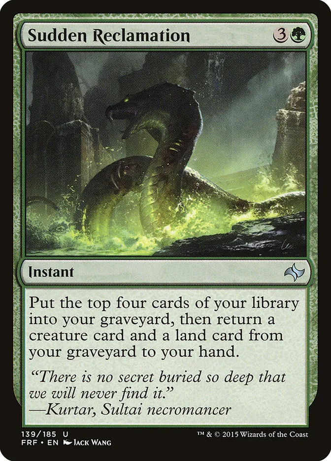 2015 Fate Reforged Sudden Reclamation #139 uncommon card image