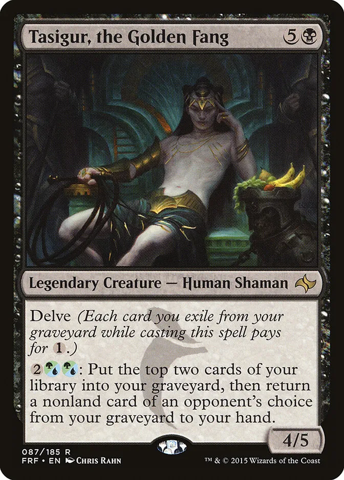 2015 Fate Reforged Tasigur, the Golden Fang #87 rare card image