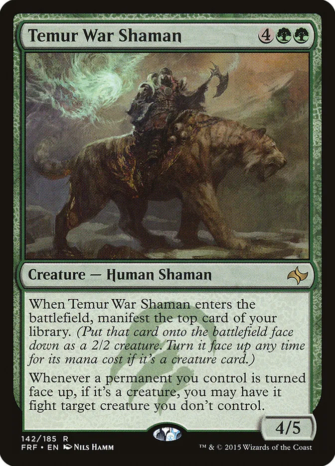 2015 Fate Reforged Temur War Shaman #142 rare card image