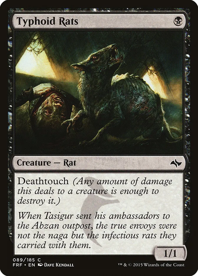 2015 Fate Reforged Typhoid Rats #89 common card image