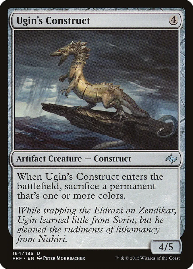 2015 Fate Reforged Ugin's Construct #164 uncommon card image