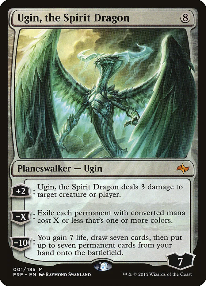 2015 Fate Reforged Ugin, the Spirit Dragon [Foil] mythic #1 mythic card image